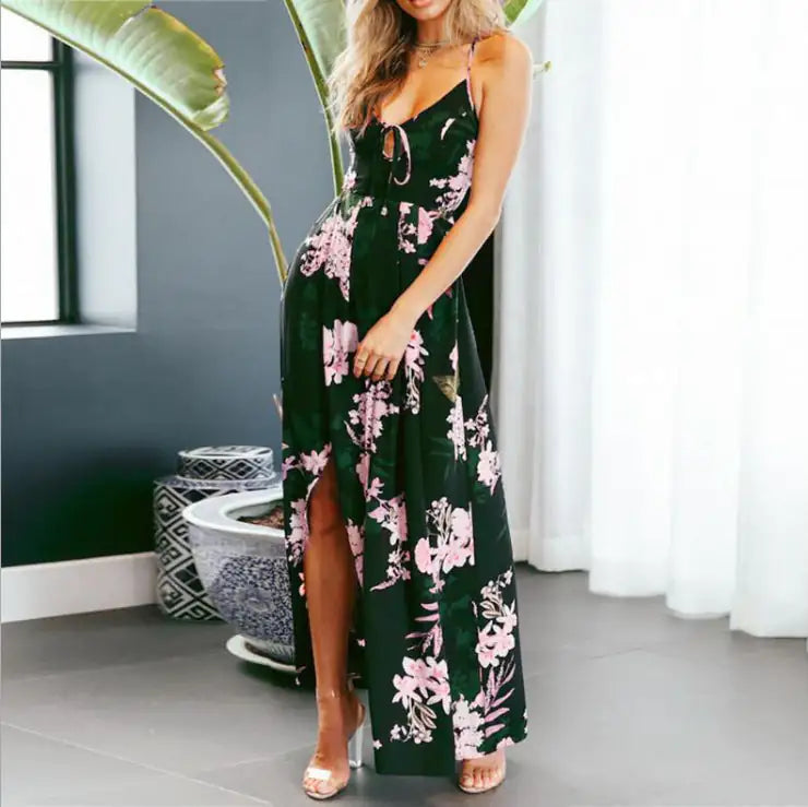 Floral Open Back Maxi